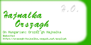 hajnalka orszagh business card